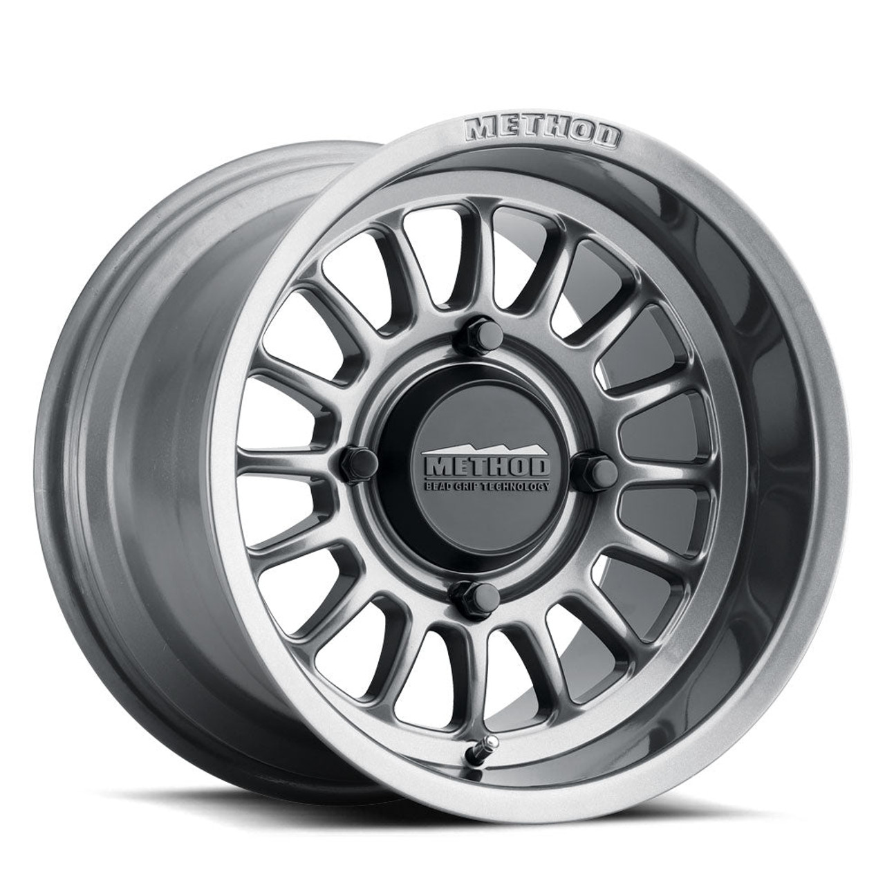 Method MR411 Bead Grip 15x7 / 5+2/38mm / 4x136 / 106.25mm Gloss Titanium Wheel