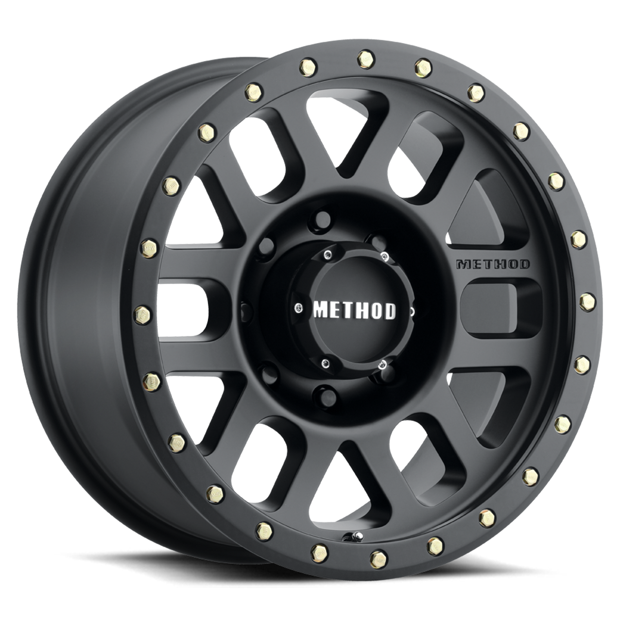 Method MR309 Grid 17x8.5 0mm Offset 8x6.5 130.81mm CB Matte Black Wheel