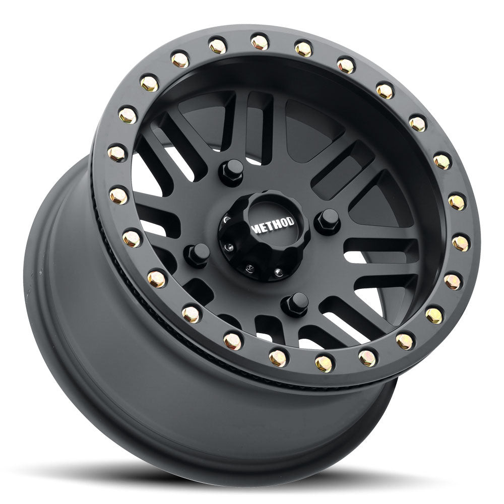 Method MR406 UTV Beadlock 15x10 5+5/-2mm Offset 4x156 132mm Matte Black  Wheel