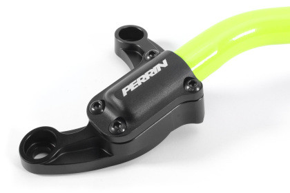 Perrin Strut Brace w/ Billet Feet - Neon Yellow for 2022 Subaru WRX