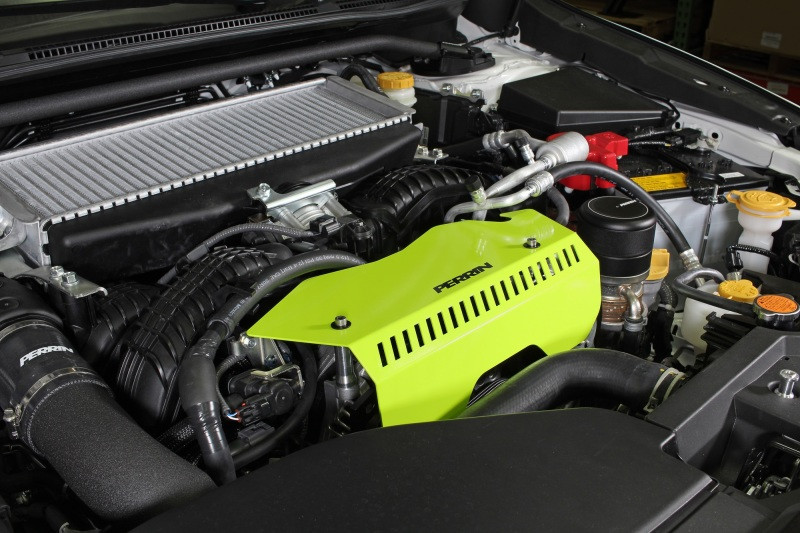 Perrin Pulley Cover - Neon Yellow for 2022+ Subaru WRX
