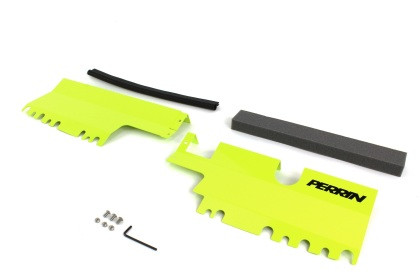 Perrin Radiator Shroud (w/o OEM Intake Scoop) - Neon Yellow for 15-21 WRX/STI