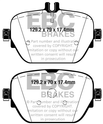 EBC  Redstuff Rear Brake Pads for 2019+ Mercedes CLS53 AMG (C257) 3.0L Turbo