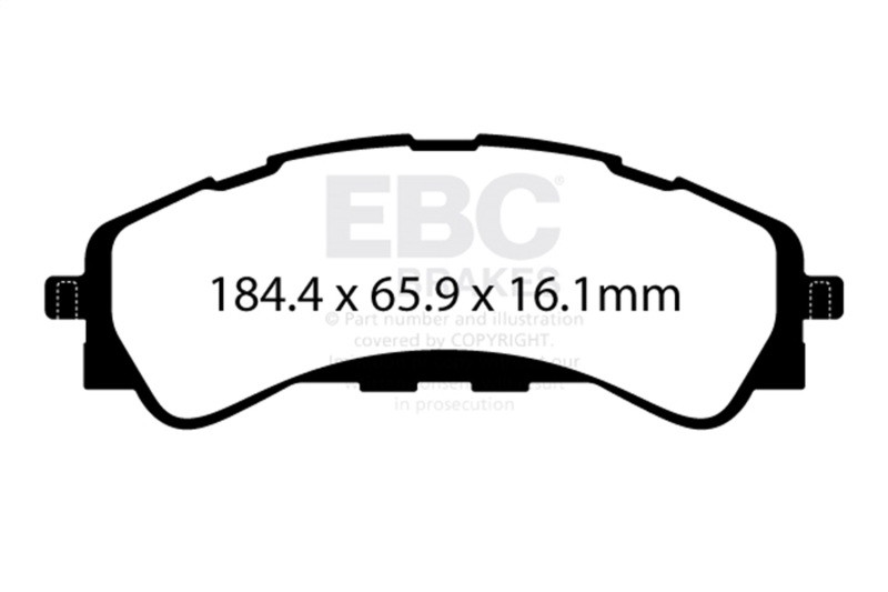 EBC  Yellowstuff Front Brake Pads for 2019+ Ford Ranger 2WD 2.3T