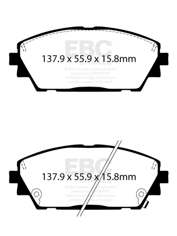 EBC  Yellowstuff Front Brake Pads for 2019+ Mazda 3 (BP) 2.5L