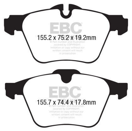EBC Yellowstuff Front Brake Pads for 13+ Jaguar F-Type 3.0 Supercharged (340)