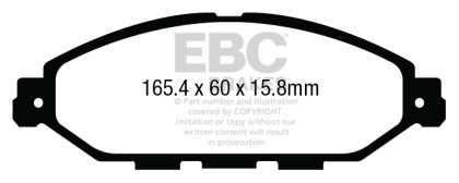 EBC  Yellowstuff Front Brake Pads for 12-13 Infiniti JX35 3.5