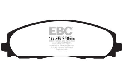 EBC Yellowstuff Front Brake Pads for 12+ Chrysler Town & Country 3.6