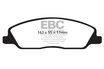 EBC Yellowstuff Front Brake Pads for 10-14 Ford Mustang 3.7