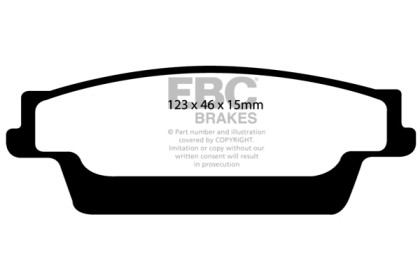 EBC  Yellowstuff Rear Brake Pads for 06-07 Cadillac CTS 2.8 (Sports Suspension)