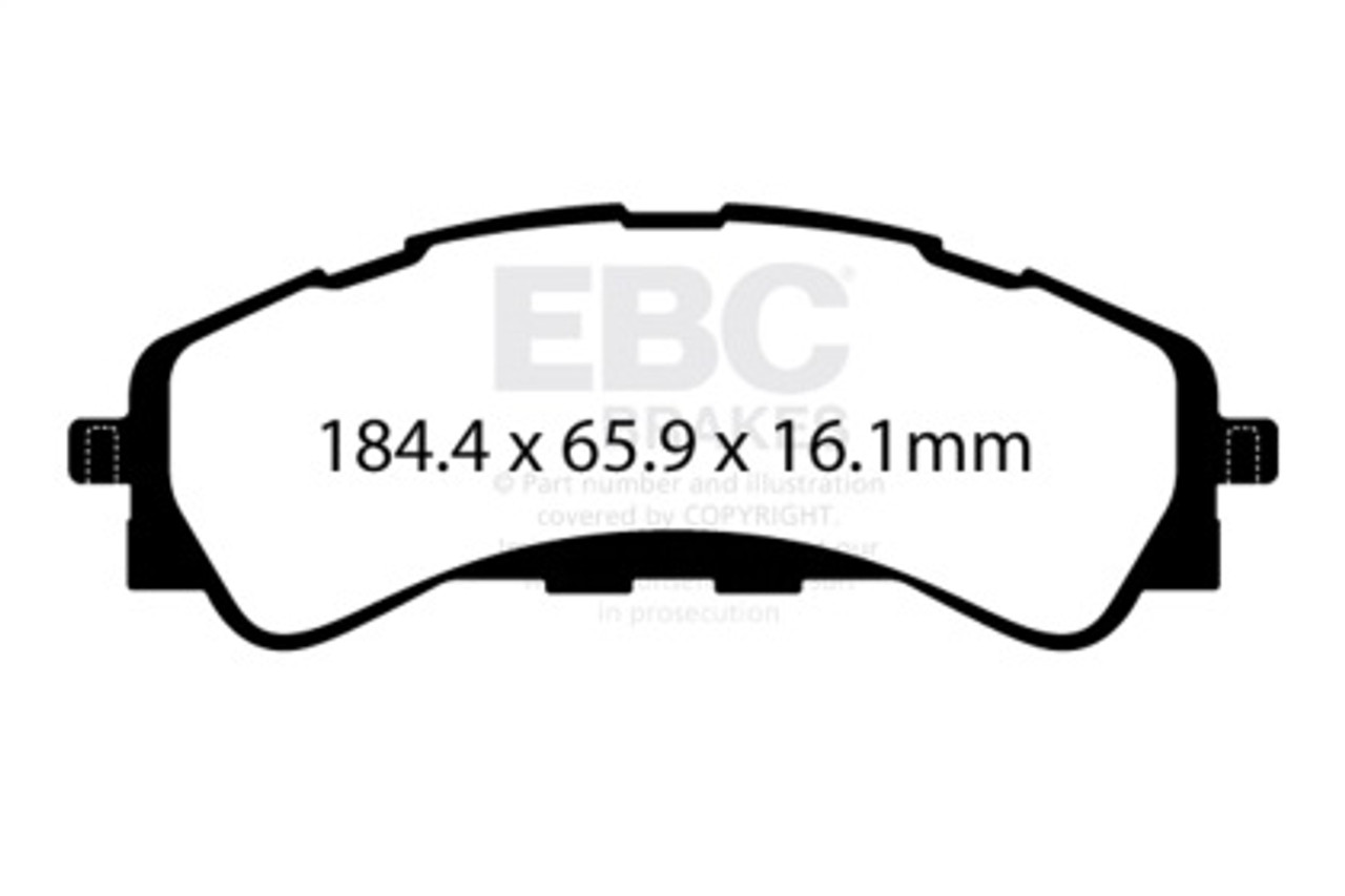 EBC  Greenstuff Front Brake Pads for 2019+ Ford Ranger 2WD 2.3T
