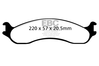EBC  Greenstuff Front Brake Pads for 98-03 Dodge B250 B2500 Cargo 2500 Van