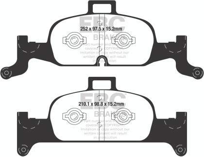 EBC  Greenstuff Front Brake Pads for 2018+ Audi A4 Allroad Quattro 2.0L Turbo