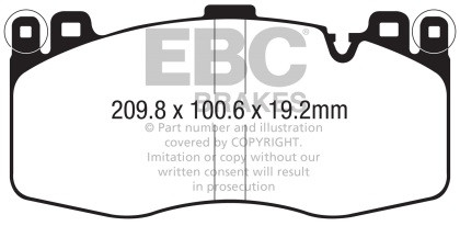 EBC Bluestuff Front Brake Pads for 2015+ BMW X5M 4.4TT (F85)