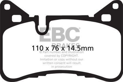 EBC Bluestuff Rear Brake Pads for 14 Mercedes-Benz C63 AMG (W204) 6.2