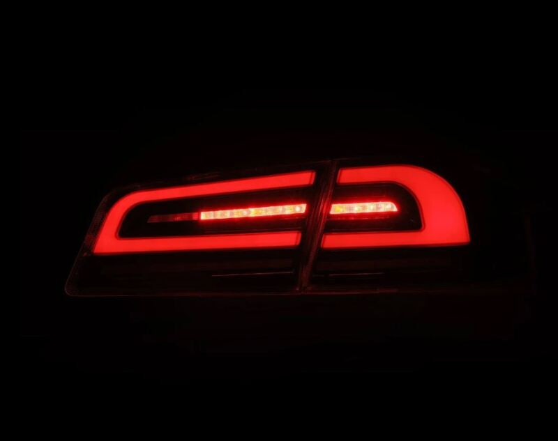 AlphaRex LUXX-Series LED Tail Lights - Black/Red for 12-21 Tesla Model S
