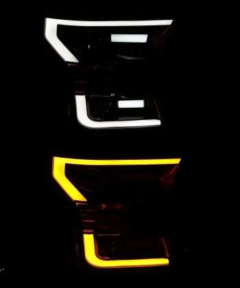 AlphaRex LUXX LED Projector Headlights Black for 15-17 Ford F-150