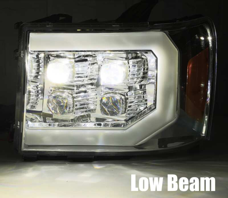 AlphaRex NOVA LED Proj Headlight Matte Black for 07-14 GMC 2500HD