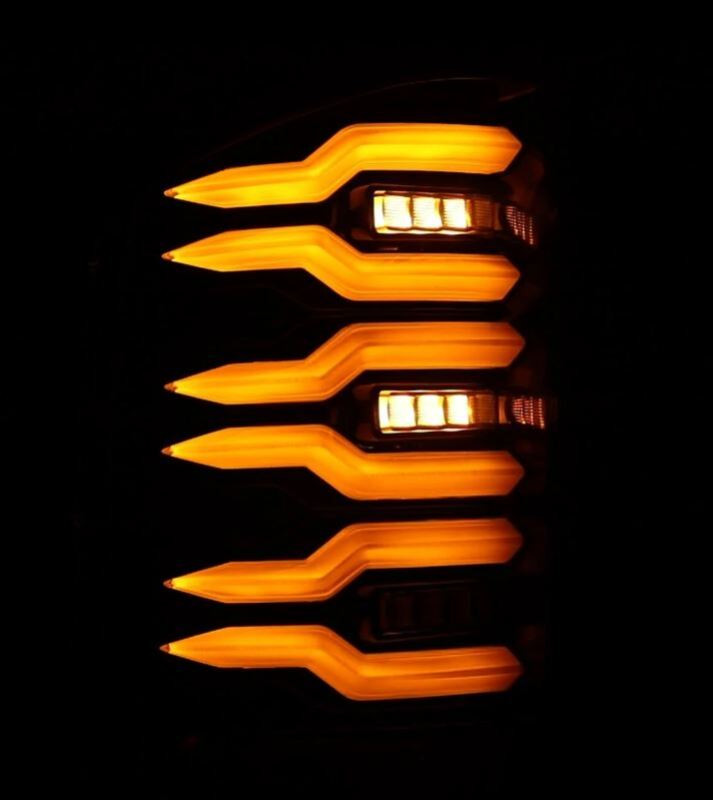 AlphaRex LUXX-Series LED Tail Lights Alpha-Black for 07-13 Silverado 1500