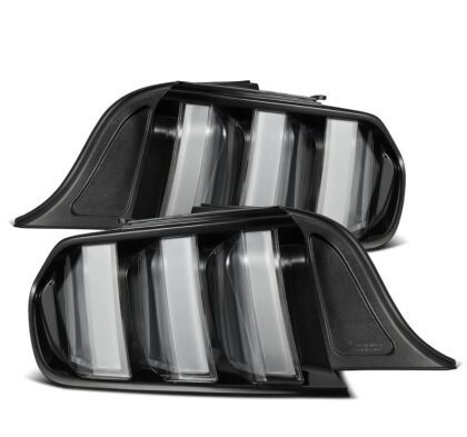 AlphaRex  NOVA-Series Prismatic LED Tail Lights Black-Clear for 15-23 Mustang