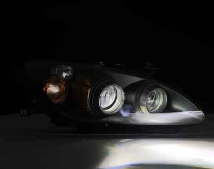 AlphaRex LUXX-Series Projector LED Headlights - Black for 99-09 Honda S2000