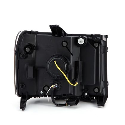 AlphaRex LUXX LED Proj Headlights Jet Blk for 07-13 GMC Sierra 1500