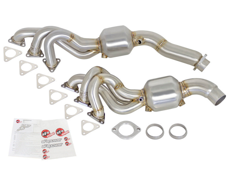 aFe Power Twisted Steel Long Tube Street Header for 01-06 BMW M3 E46