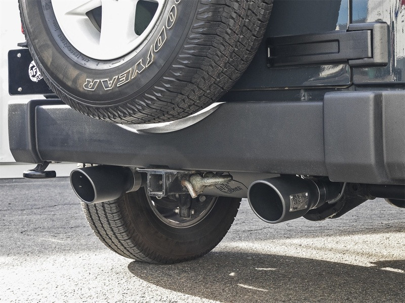 aFe Power Rebel Series 2-1/2" Axle-Back Exhaust for 07-18 Wrangler JK