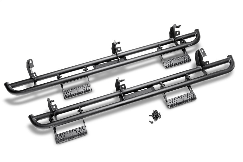 N-Fab RKR Step Bar Tex. Black - 1.75" for 2019 Silverado 1500 Crew Cab