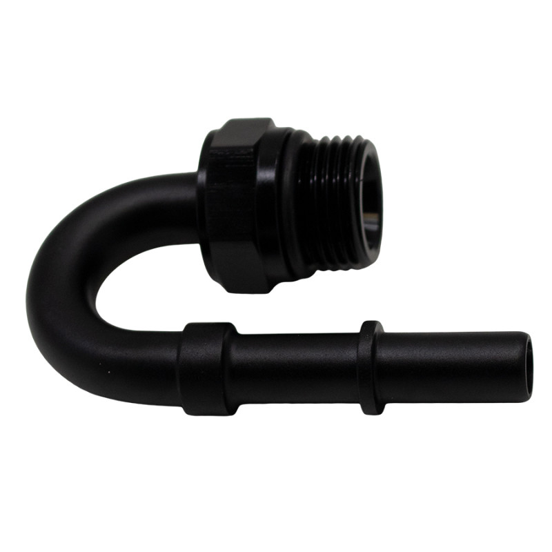DeatschWerks 8AN ORB Male to 3/8in Male EFI Quick Connect Adapter 180-Degree