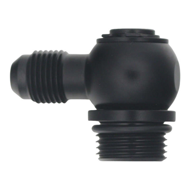DeatschWerks 8AN ORB Male to 6AN Male Flare Low Profile 90-Degree Swivel