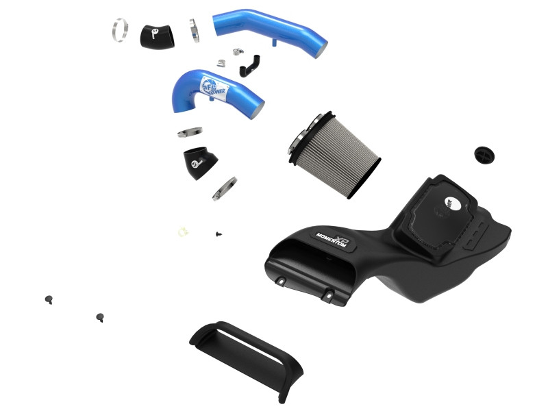 aFe Momentum XP Cold Air Intake Blue w/ Pro Dry S for 21-22 F-150 Raptor 3.5L