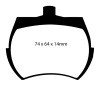 EBC Yellowstuff Front Brake Pads for 84-92 Austin Mini 1.0L