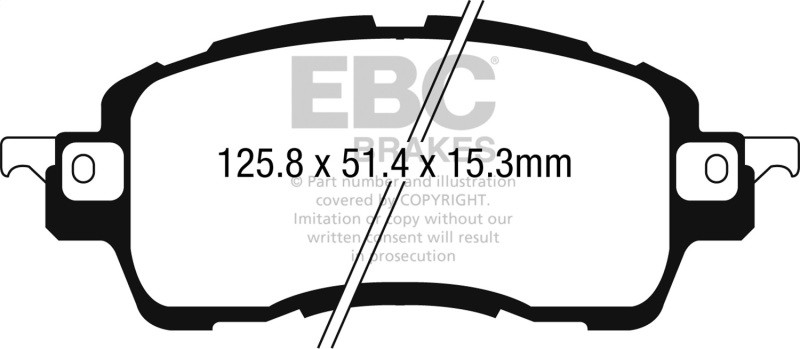 EBC  Yellowstuff Front Brake Pads for 2016 Scion IA 1.5L