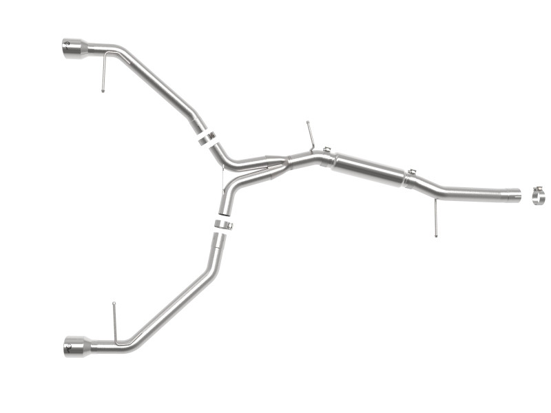 aFe MACH Force XP SS Exhaust Axle-Back Polished for  17-19 Audi A4  2.0L