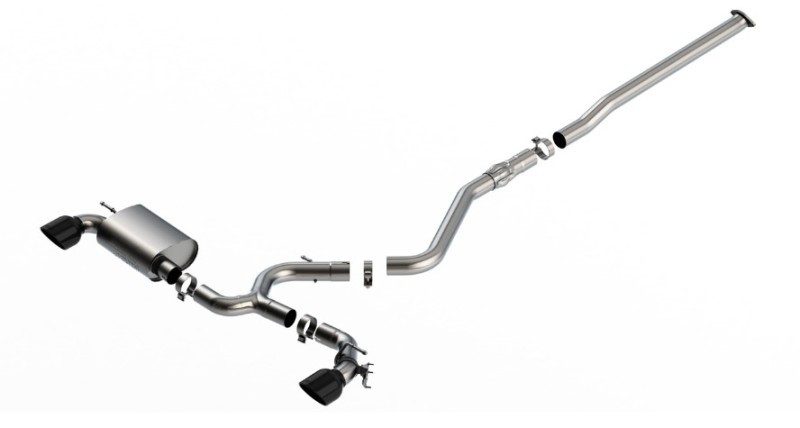 Borla ATAK Catback Exhaust Black Chrome for 22-23 Kona N 2.0L 4 CYL. Turbo