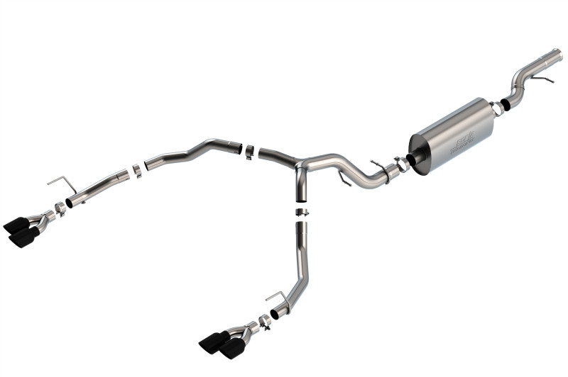 Borla T-304 SS Touring Cat-Back Exhaust w/ Black Tips for 21-22 Tahoe 6.2L V8