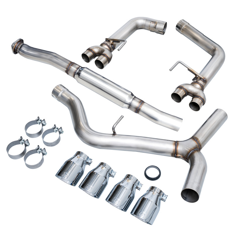 AWE Tuning Track Edition Exhaust w/ Chrome Silver Tip for 11+ WRX / STI Sedan