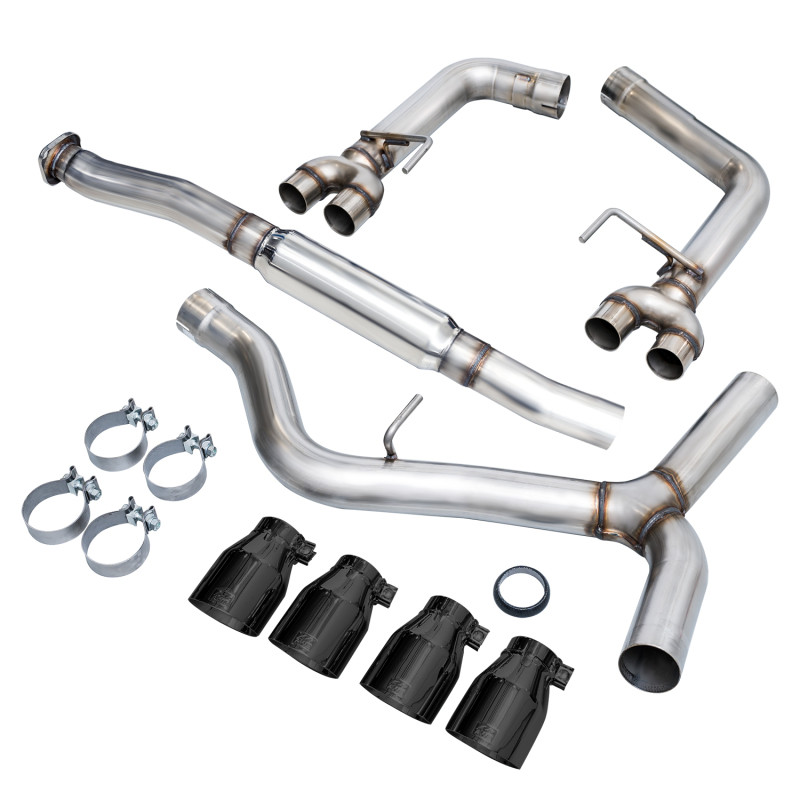 AWE Tuning Track Edition Exhaust w/ Black Tip for 11+ WRX / STI - 3020-43066