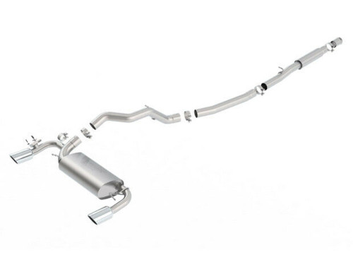 Borla S-Type Single Split Rear Exit Exhaust for 16+ Ford Focus RS Turbo 2.3