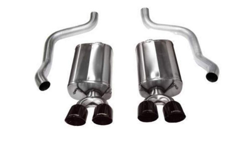 Corsa 2.5" Sport Dual Rear Exit Black Tip Axleback Exhaust for 09-13 Corvette C6