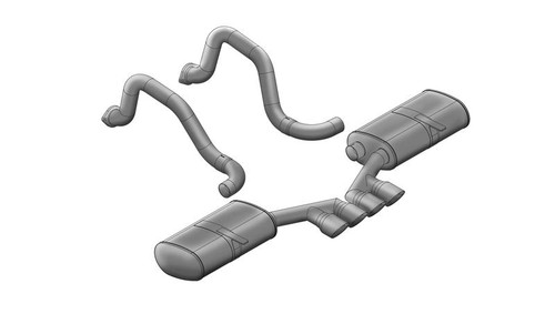 Corsa 2.5" Dual Rear Exit Sport Axleback Exhaust for 97-04 Corvette C5 5.7L