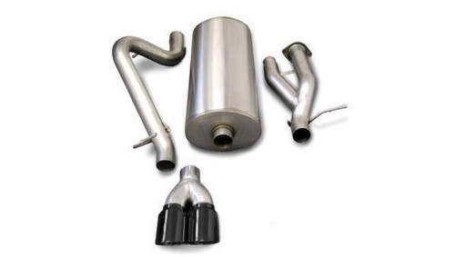 Corsa 3" Single Side Exit Sport Black Tip Exhaust for 03-06 Hummer H2 6.0L