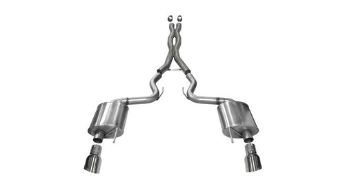 Corsa 3" Dual Rear Exit Sport Exhaust for 15-17 Mustang GT