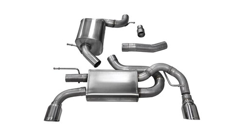 Corsa 3" Dual Rear Exit Touring Exhaust for 10-14 Volkswagen Golf GTI MK6 2.0T