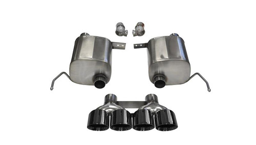 Corsa 2.75" Dual Rear Exit Xtreme Black Tip Exhaust for 14-19 Corvette C7