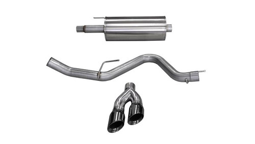 Corsa 3" Single Side Exit Sport Black Tip Exhaust for 15-19 F150 5.0L