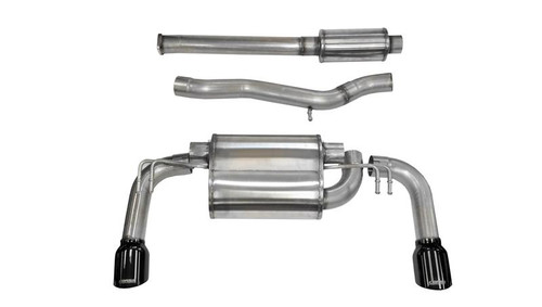 Corsa 3" Dual Rear Exit Sport Black Tip Exhaust for 08+ Evolution Evo X