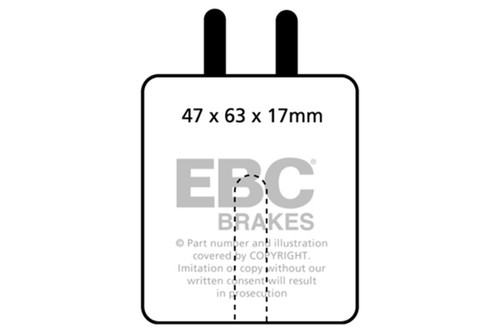 EBC Green Stuff Front Brake Pads for 59-65 Aston Martin DB4 3.7L Vantage