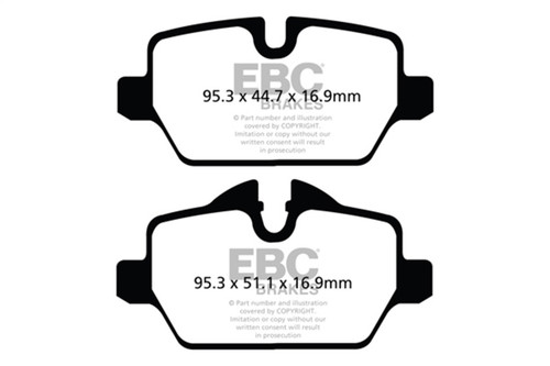 EBC Green Stuff Rear Brake Pads for 10+ Mini Cooper Countryman 1.6 - DP22102